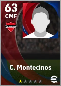 C. Montecinos eFootball 2026 player card — 63 OVR CMF