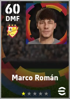 Marco Roman eFootball 2026 player card — 60 OVR DMF