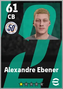 Alexandre Ebener eFootball 2026 player card — 61 OVR CB