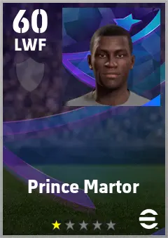 Prince Martor eFootball 2026 player card — 60 OVR LWF
