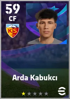 Arda Kabukci eFootball 2026 player card — 59 OVR CF