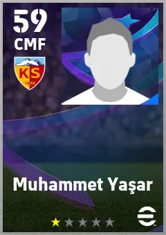 Muhammet Yasar eFootball 2026 player card — 59 OVR CMF