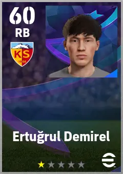 Ertugrul Demirel eFootball 2026 player card — 60 OVR RB