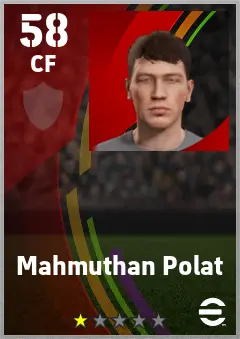 Mahmuthan Polat eFootball 2026 player card — 58 OVR CF