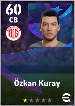 Ozkan Kuray eFootball 2026 player card — 60 OVR CB