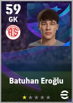 Batuhan Eroglu eFootball 2026 player card — 59 OVR GK