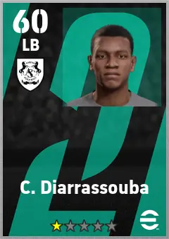 C. Diarrassouba eFootball 2026 player card — 60 OVR LB
