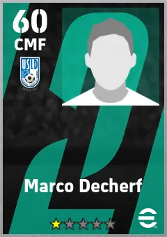 Marco Decherf eFootball 2026 player card — 60 OVR CMF