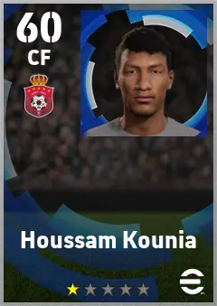Houssam Kounia eFootball 2026 player card — 60 OVR CF