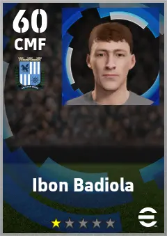 Ibon Badiola eFootball 2026 player card — 60 OVR CMF