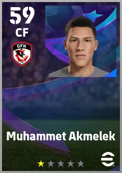 Muhammet Akmelek eFootball 2026 player card — 59 OVR CF