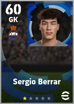 Sergio Berrar eFootball 2026 player card — 60 OVR GK