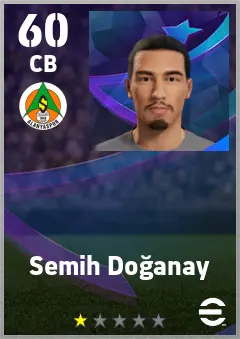 Semih Doganay eFootball 2026 player card — 60 OVR CB