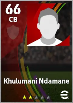 Khulumani Ndamane eFootball 2026 player card — 66 OVR CB