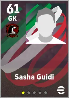 Sasha Guidi eFootball 2026 player card — 61 OVR GK