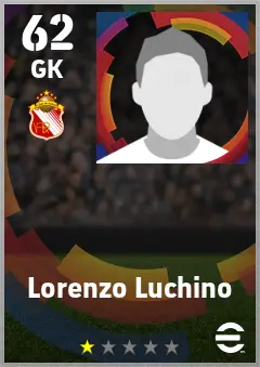 Lorenzo Luchino eFootball 2026 player card — 62 OVR GK