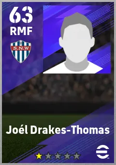 Joel Drakes-Thomas eFootball 2026 player card — 63 OVR RMF