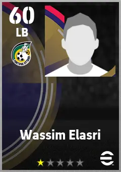 Wassim Elasri eFootball 2026 player card — 60 OVR LB