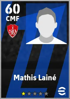 Mathis Laine eFootball 2026 player card — 60 OVR CMF