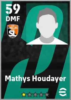 Mathys Houdayer eFootball 2026 player card — 59 OVR DMF