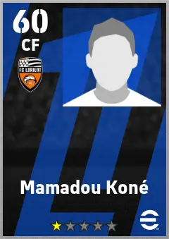 Mamadou Kone eFootball 2026 player card — 60 OVR CF