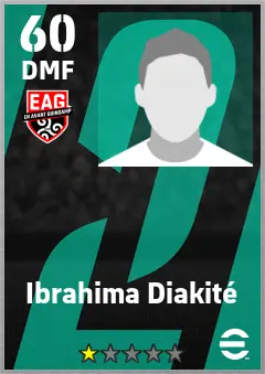 Ibrahima Diakite eFootball 2026 player card — 60 OVR DMF