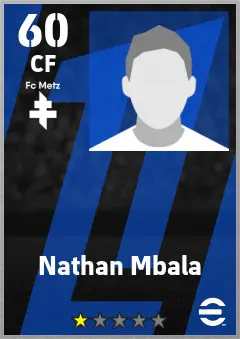 Nathan Mbala eFootball 2026 player card — 60 OVR CF