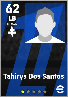 Tahirys Dos Santos eFootball 2026 player card — 62 OVR LB
