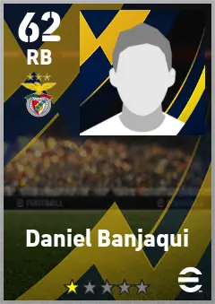 Daniel Banjaqui eFootball 2026 player card — 62 OVR RB