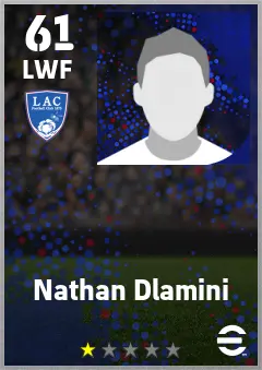 Nathan Dlamini eFootball 2026 player card — 61 OVR LWF