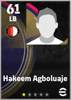 Hakeem Agboluaje eFootball 2026 player card — 61 OVR LB