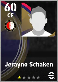 Jerayno Schaken eFootball 2026 player card — 60 OVR CF