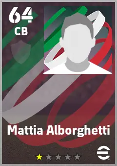 Mattia Alborghetti eFootball 2026 player card — 64 OVR CB