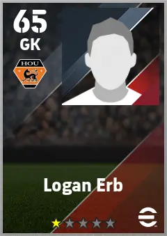 Logan Erb eFootball 2026 player card — 65 OVR GK