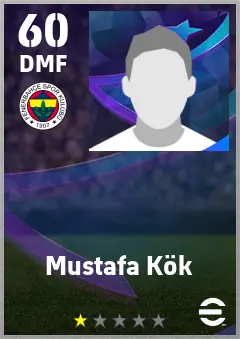 Mustafa Kok eFootball 2026 player card — 60 OVR DMF
