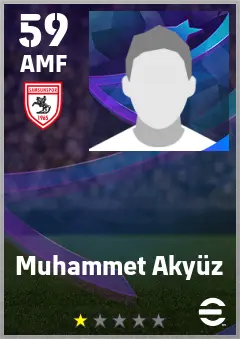 Muhammet Akyuz eFootball 2026 player card — 59 OVR AMF