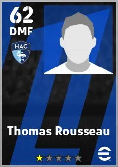 Thomas Rousseau eFootball 2026 player card — 62 OVR DMF