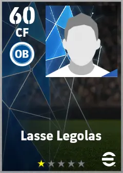 Lasse Legolas eFootball 2026 player card — 60 OVR CF