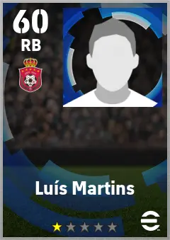 Luis Martins eFootball 2026 player card — 60 OVR RB