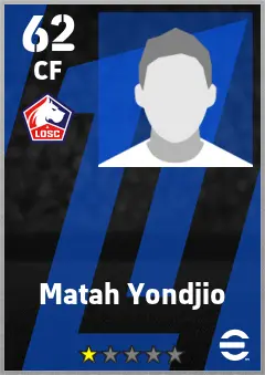 Matah Yondjio eFootball 2026 player card — 62 OVR CF