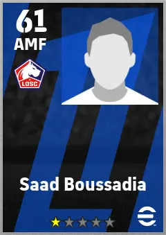 Saad Boussadia eFootball 2026 player card — 61 OVR AMF