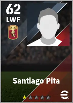 Santiago Pita eFootball 2026 player card — 62 OVR LWF