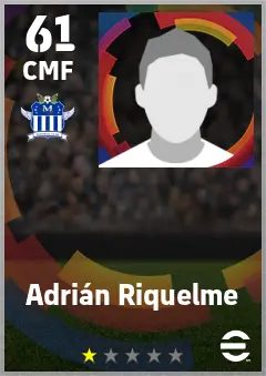 Adrian Riquelme eFootball 2026 player card — 61 OVR CMF