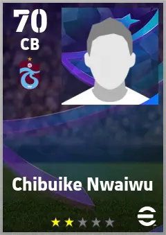 Chibuike Nwaiwu eFootball 2026 player card — 70 OVR CB