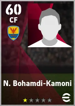 N. Bohamdi-Kamoni eFootball 2026 player card — 60 OVR CF