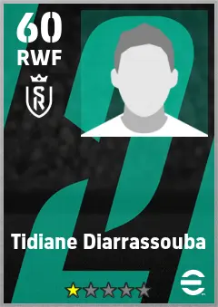 Tidiane Diarrassouba eFootball 2026 player card — 60 OVR RWF