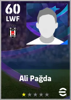 Ali Pagda eFootball 2026 player card — 60 OVR LWF