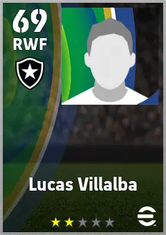Lucas Villalba eFootball 2026 player card — 69 OVR RWF