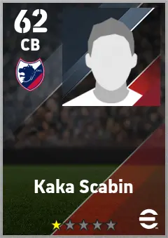 Kaka Scabin eFootball 2026 player card — 62 OVR CB