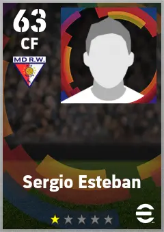 Sergio Esteban eFootball 2026 player card — 63 OVR CF